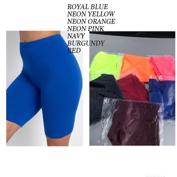 capella Pants - NEON YELLOW HIGHWAIST BIKER SHORTS
